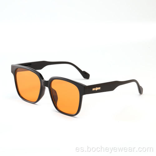 Al por mayor gafas de sol de color naranja clásicas gafas de sol de moda unisex con montura grande